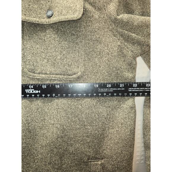 Eddie Bauer Jacket Mens Small Sweater Fleece Shirt Jacket Green Button Up - Picture 4 of 8